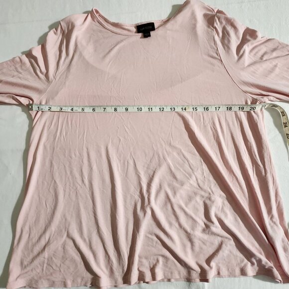 J Jill Wearever Collection Women SZ Large Pink Jersey Bell Sleeve Round Neck Top - Picture 11 of 14